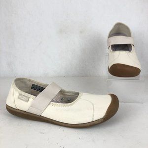 Keen Women's Cream and Brown Flats